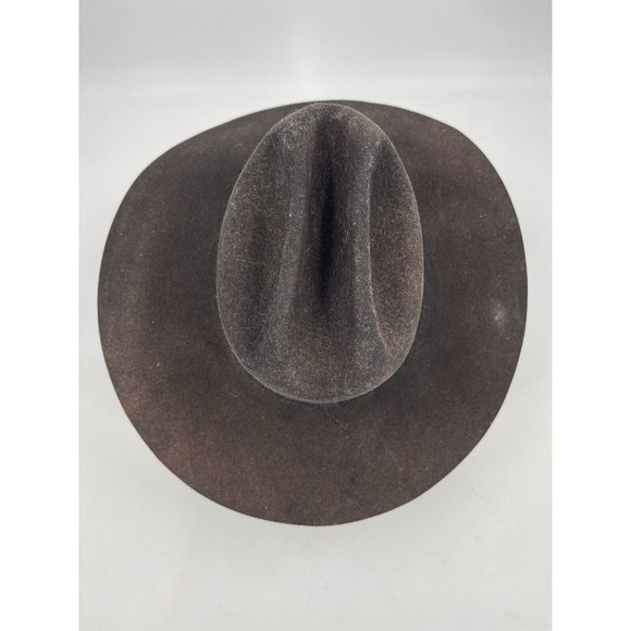 Eddy Brothers Black Felt Cowboy Hat Durofelt 6 5/8 Good Used Condition - Picture 11 of 13